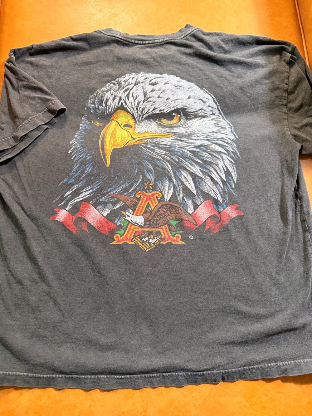 Abercrombie Men's Dark Grey Eagle Budweiser T-Shirt